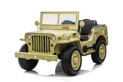 Offroad Jeep Militär Camouflage - Kinder - Elektroauto - 3-Sitzer - 4Wd
